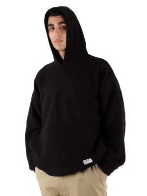 Polar Fleece Hoodie Oversized - Men - Black