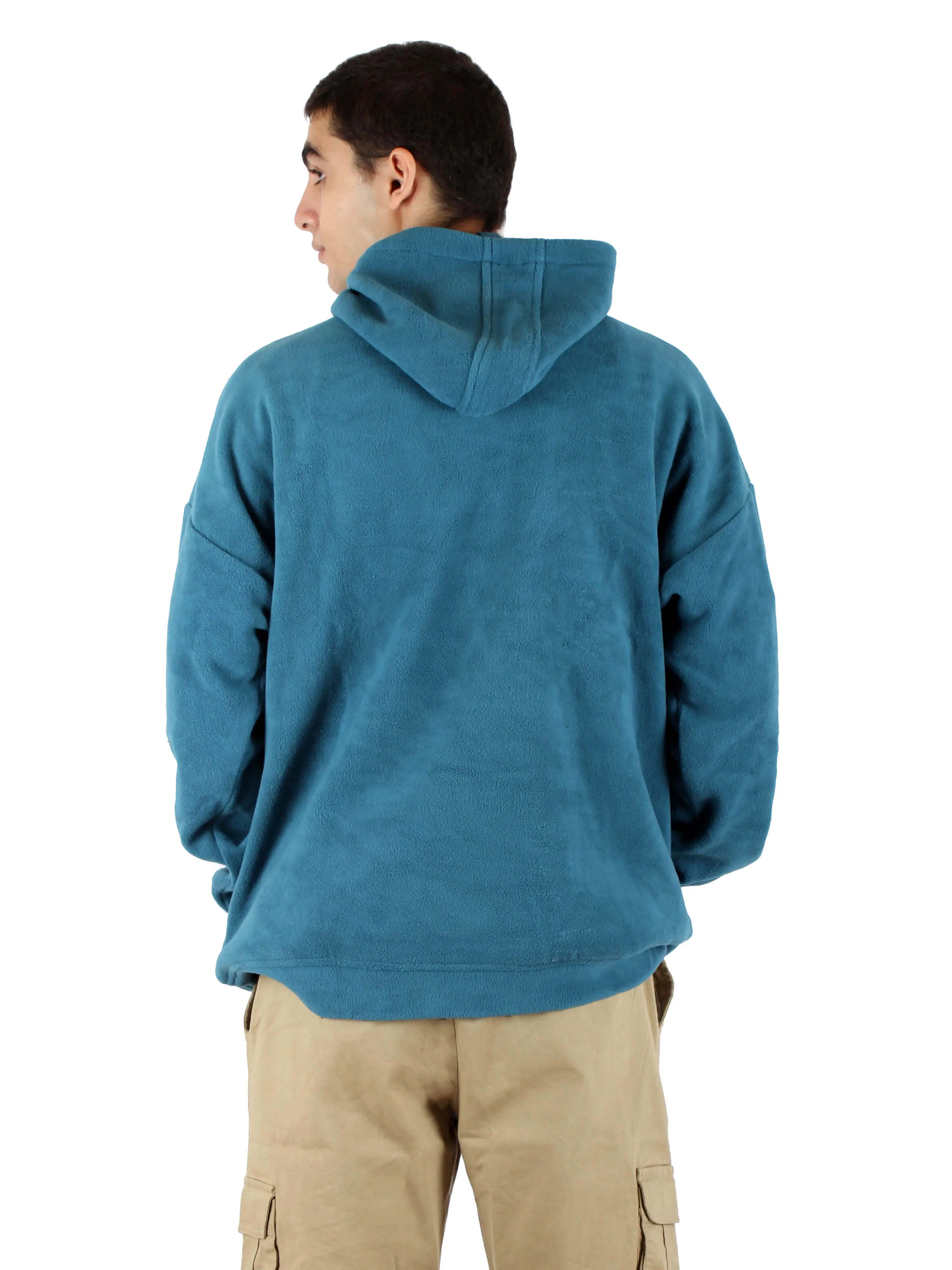 Polar Fleece Hoodie Oversized - Men - Teal