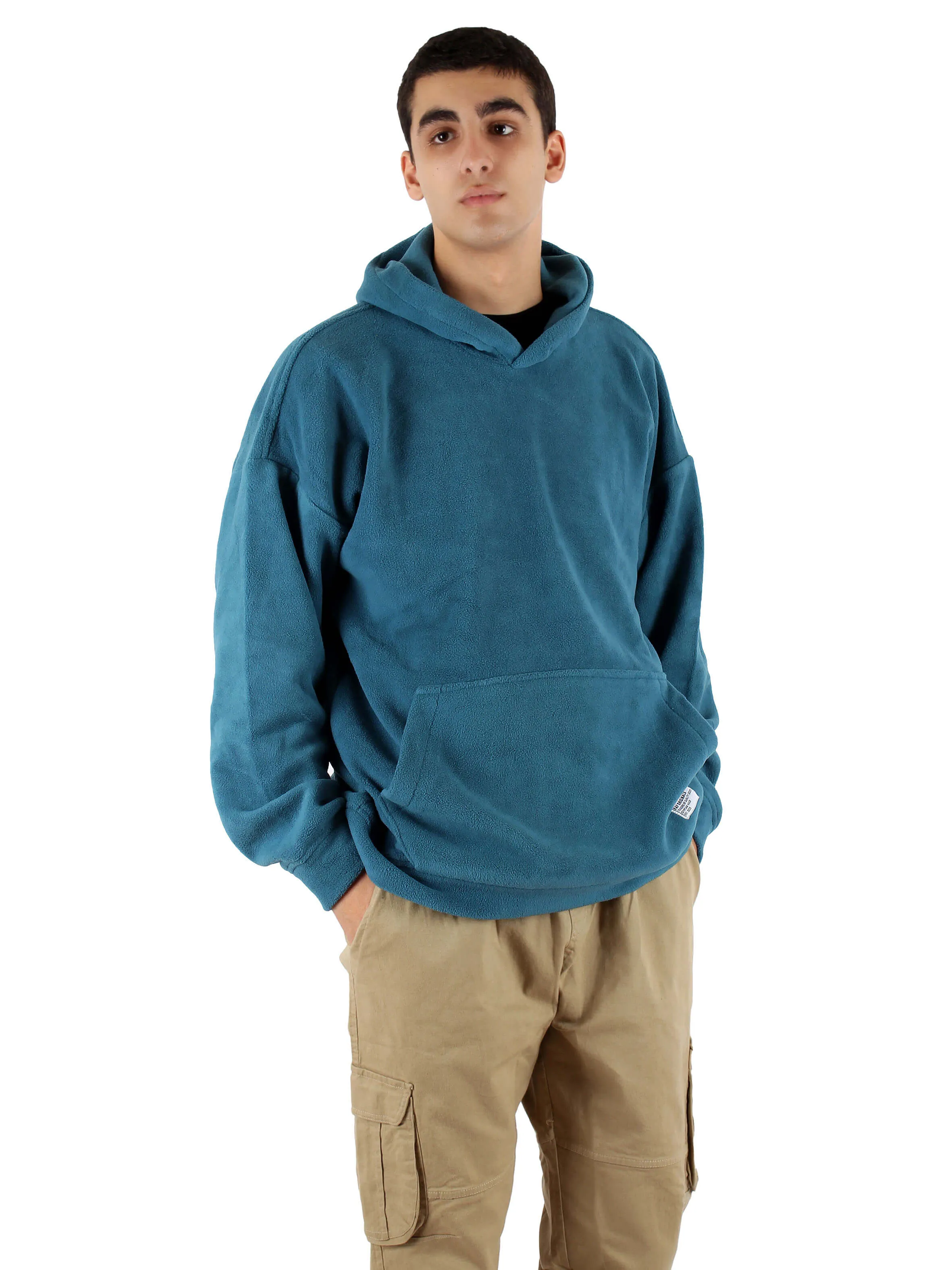 Polar Fleece Hoodie Oversized - Men - Teal