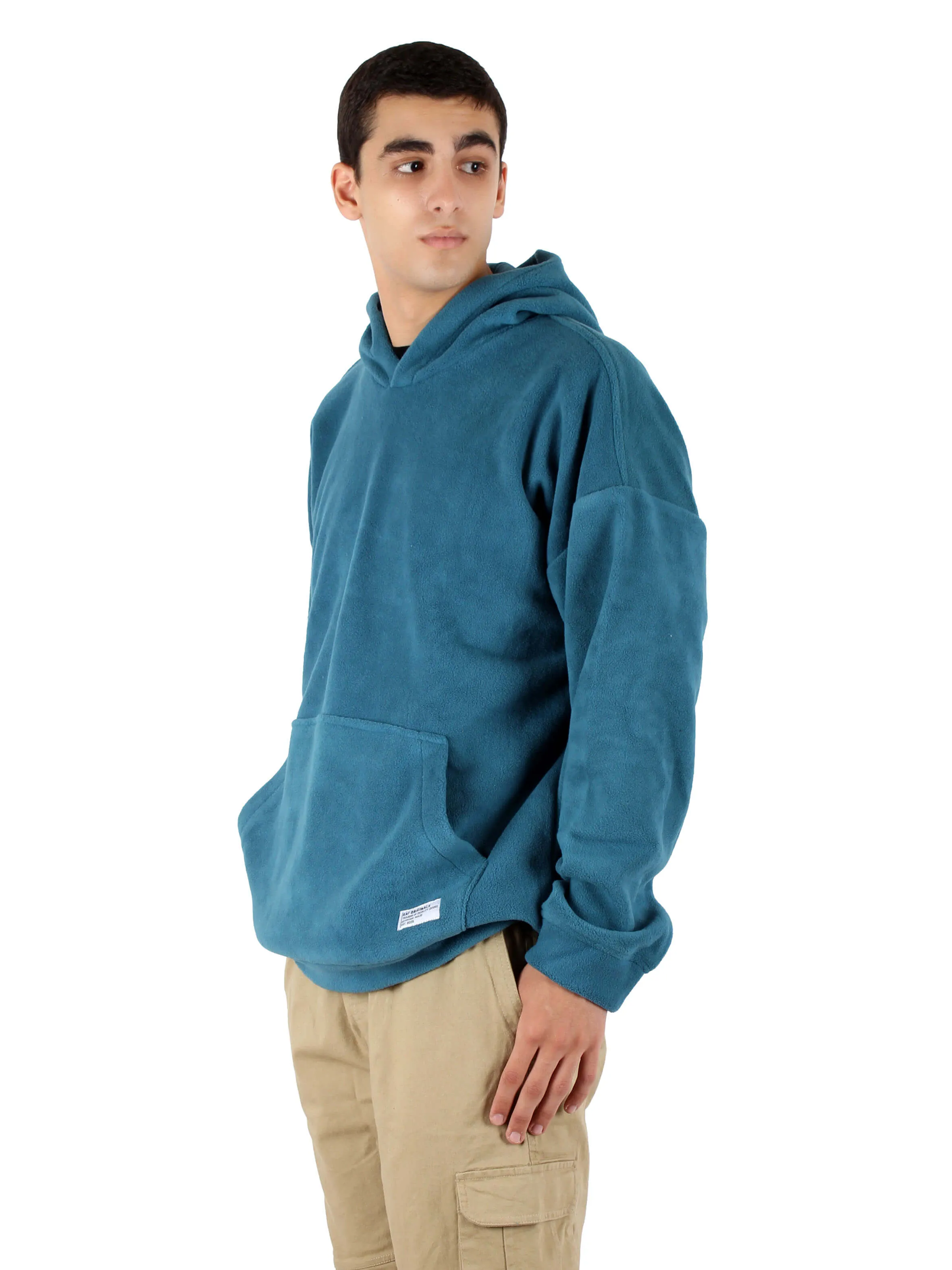 Polar Fleece Hoodie Oversized - Men - Teal