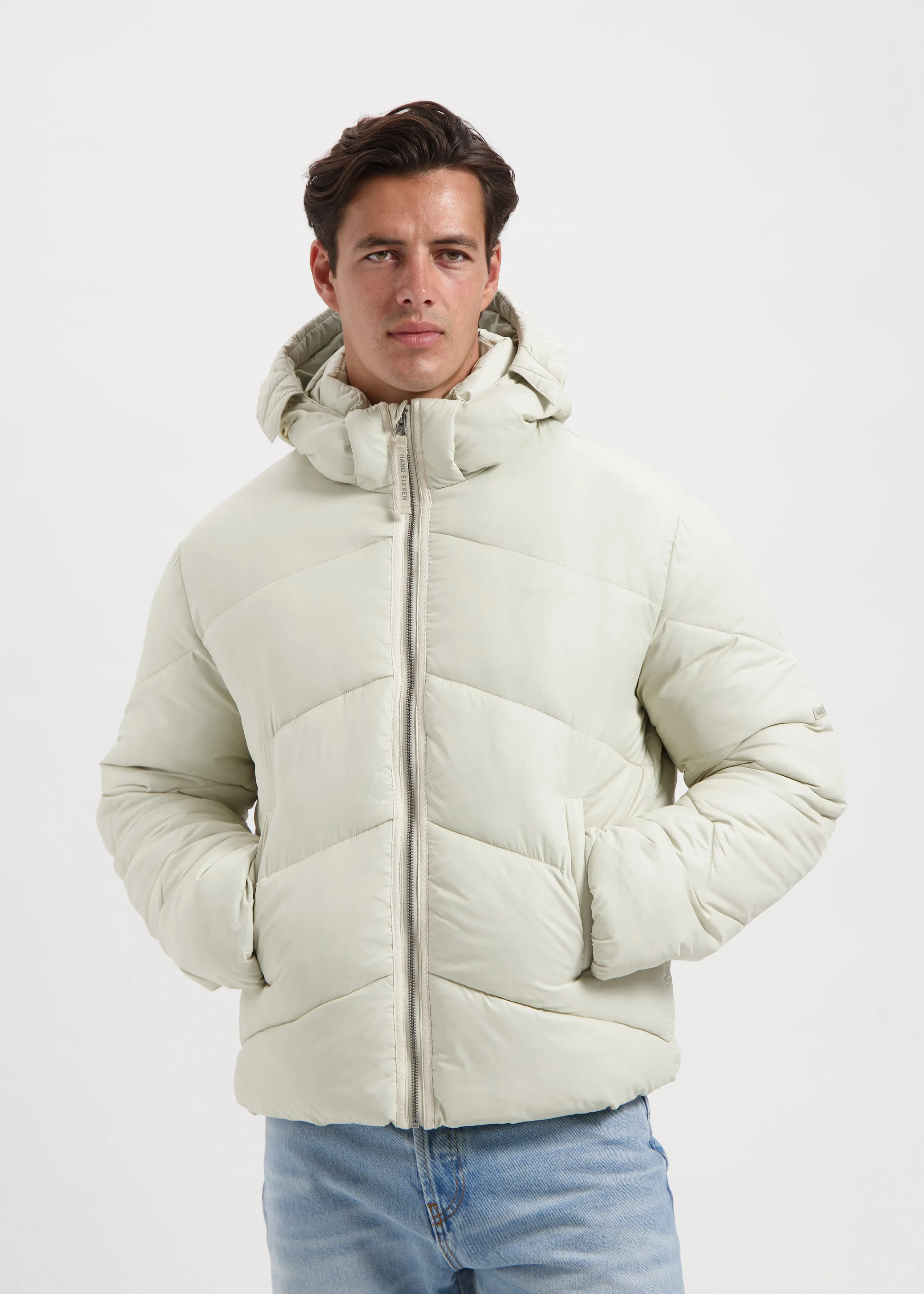 Premium Puffer Jacket - Ecru
