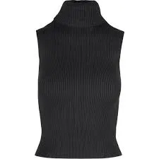 Rock Turtleneck Sleeveless Knit Top