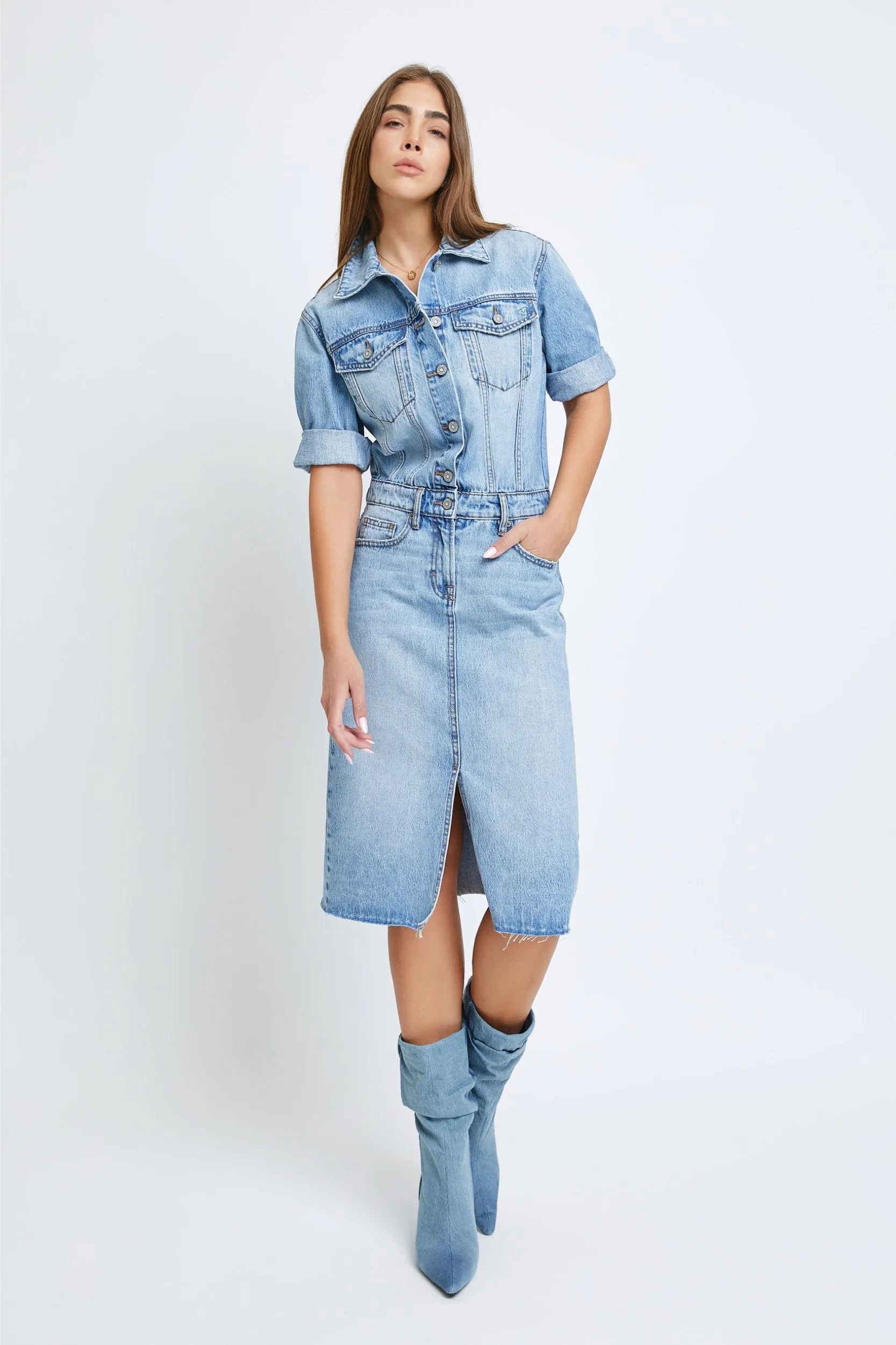 [Roxy] Denim Shirt Dress