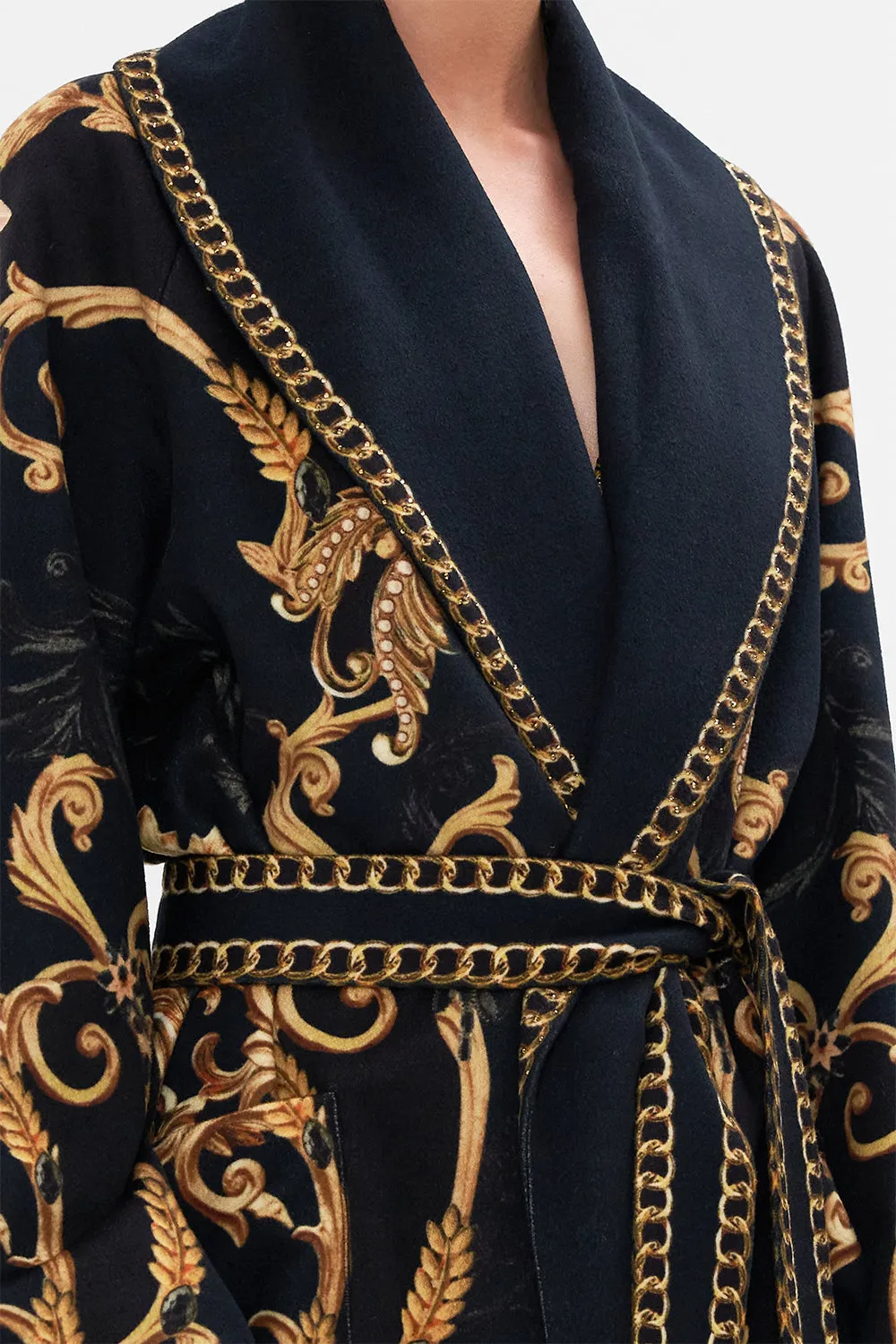 SHAWL COLLAR COAT MOONLIGHT MELODIES