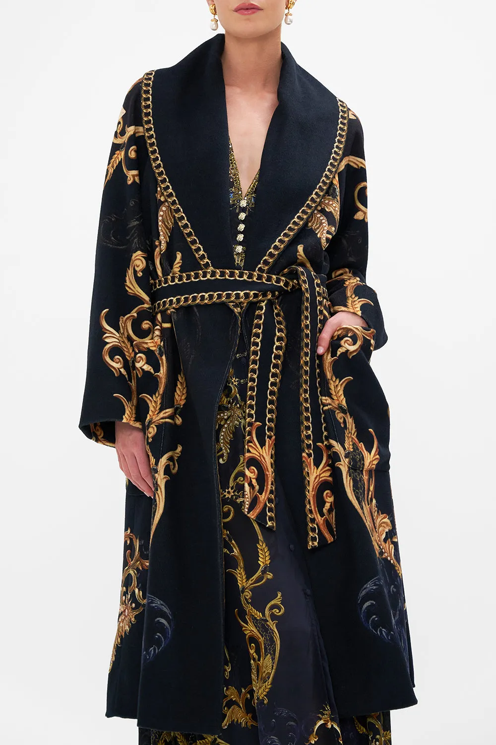 SHAWL COLLAR COAT MOONLIGHT MELODIES
