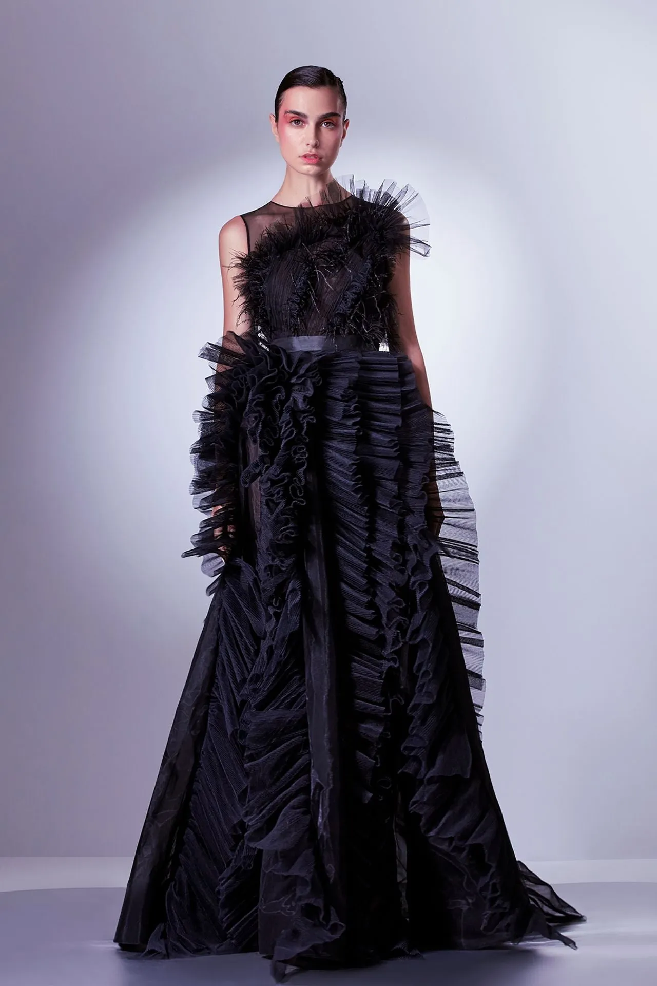 Sleeveless A-line Tulle Dress