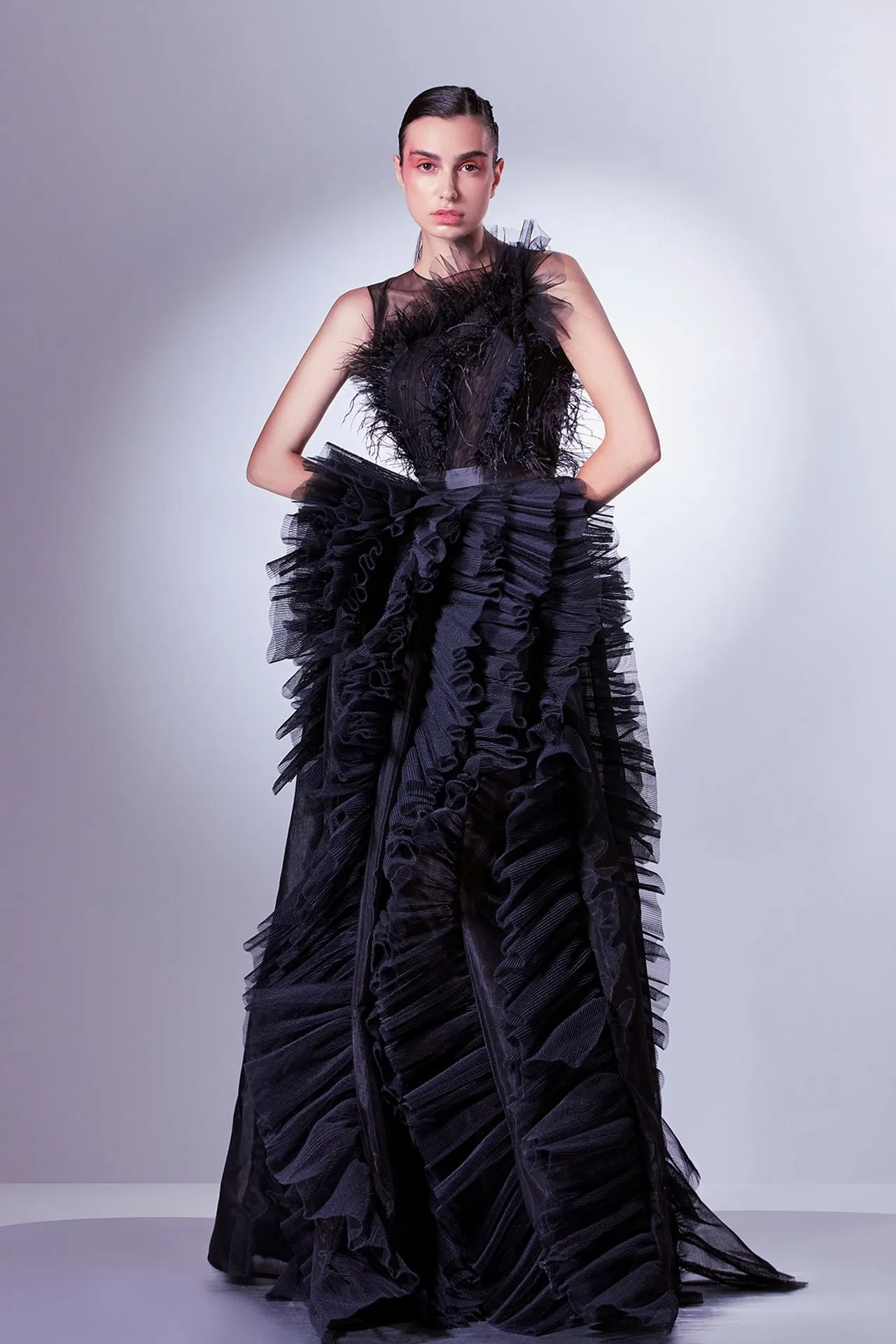 Sleeveless A-line Tulle Dress