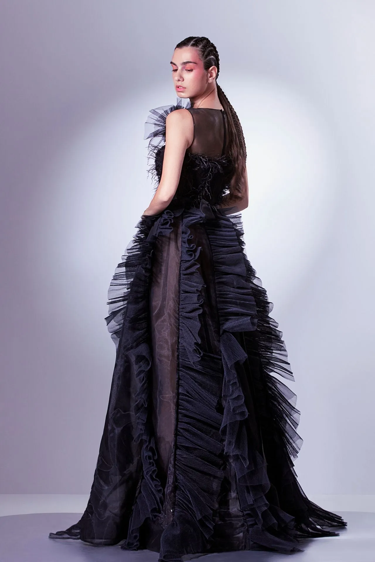 Sleeveless A-line Tulle Dress