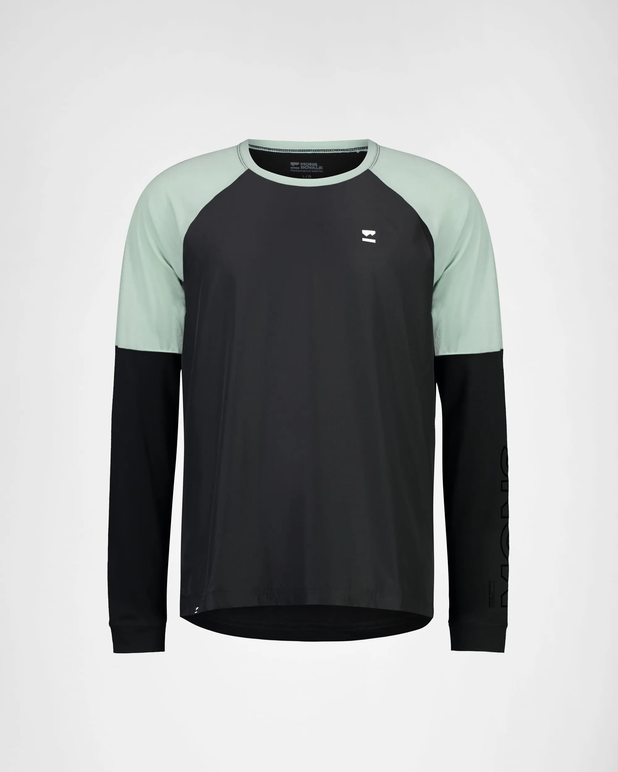 Tarn Merino Bike Wind Jersey - Glacier / Black