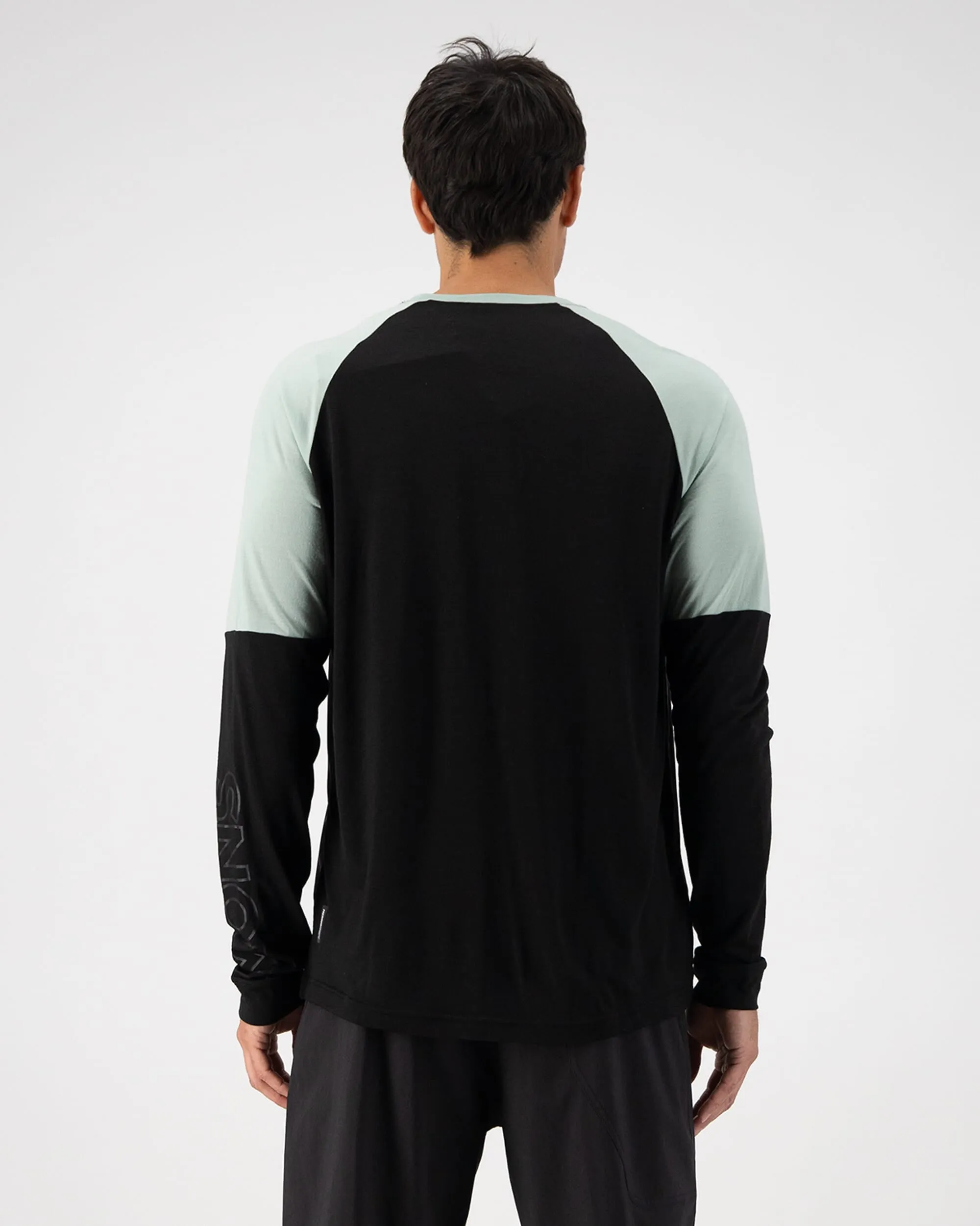 Tarn Merino Bike Wind Jersey - Glacier / Black