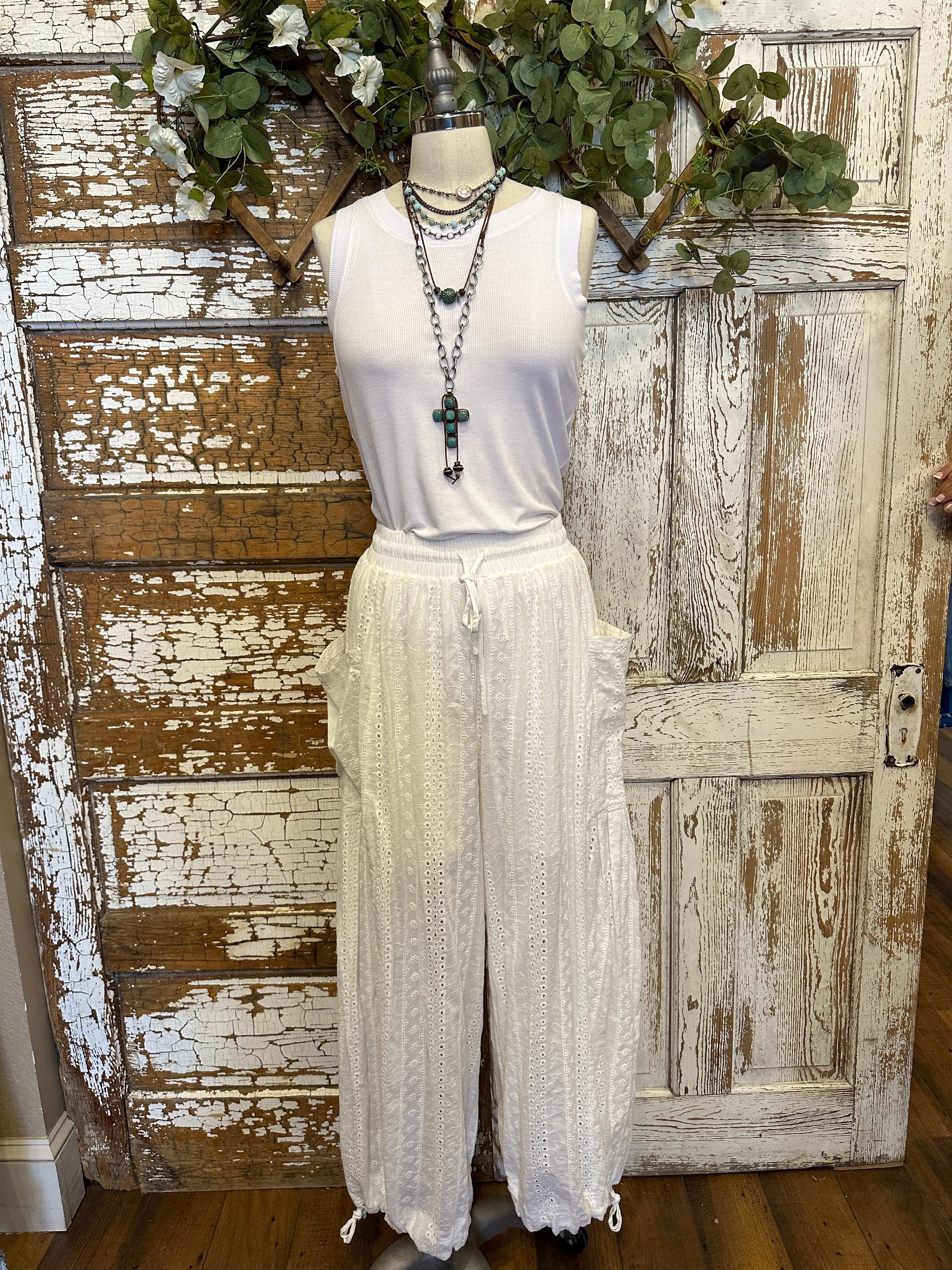 White Micro Ribbed Tank: Small - XL
