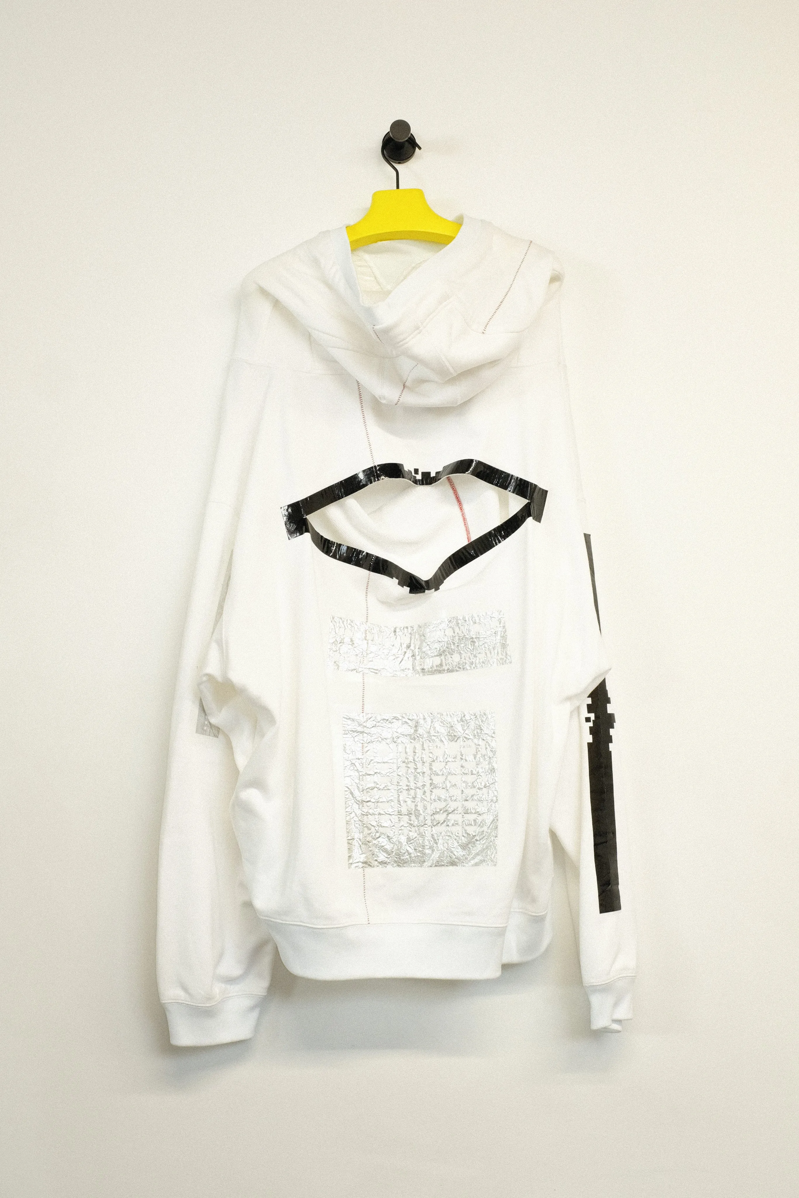 White Monster Shaped Sweatshirt Slashed Oversized Hoodie