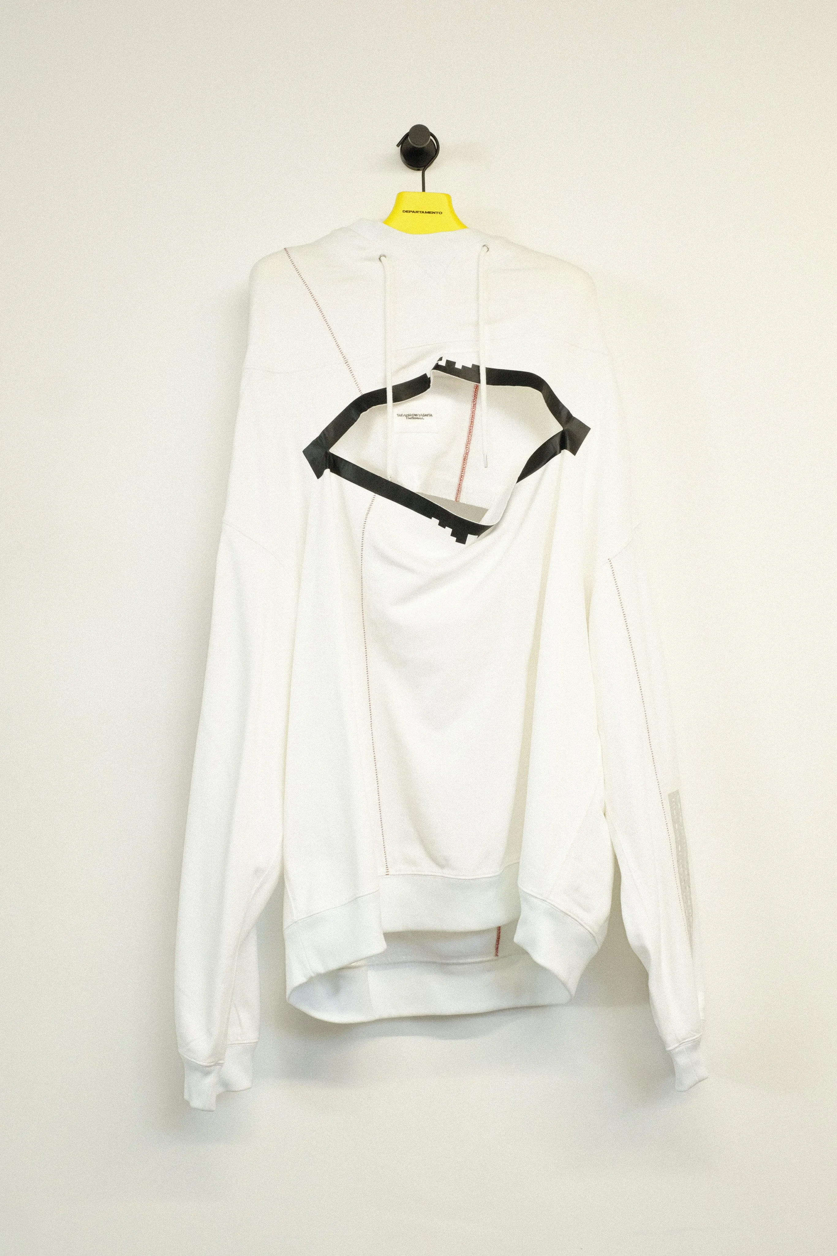 White Monster Shaped Sweatshirt Slashed Oversized Hoodie