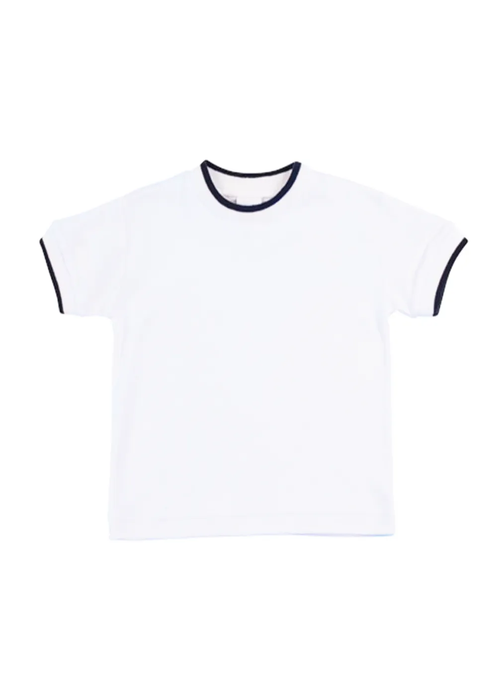White T-Shirt With Tipping