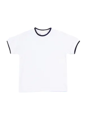 White T-Shirt With Tipping